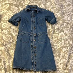 LIKE NEW ZARA DENIM DRESS SIZE XS